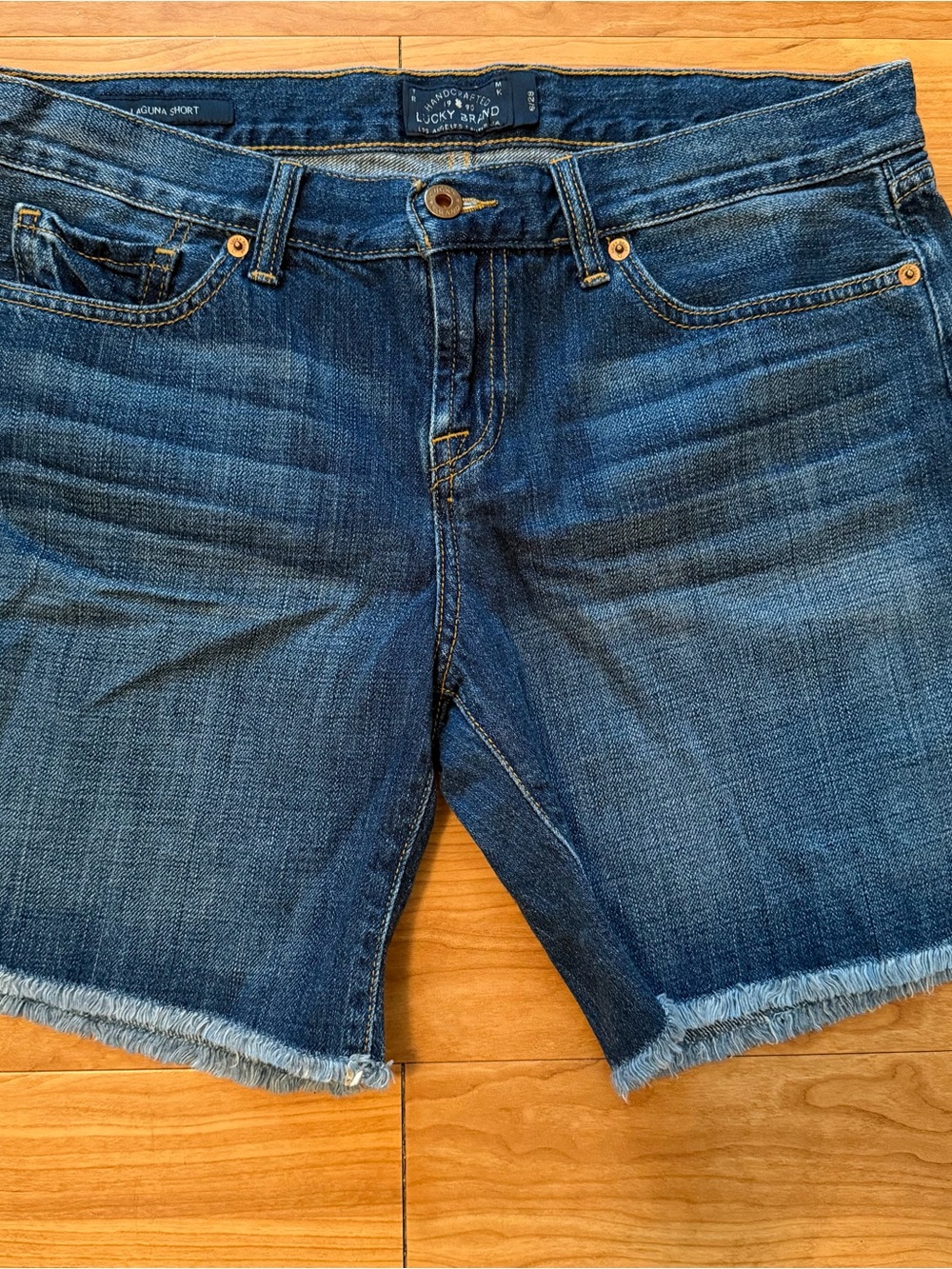 Lucky Brand Women's Blue Cropped Denim Shorts
